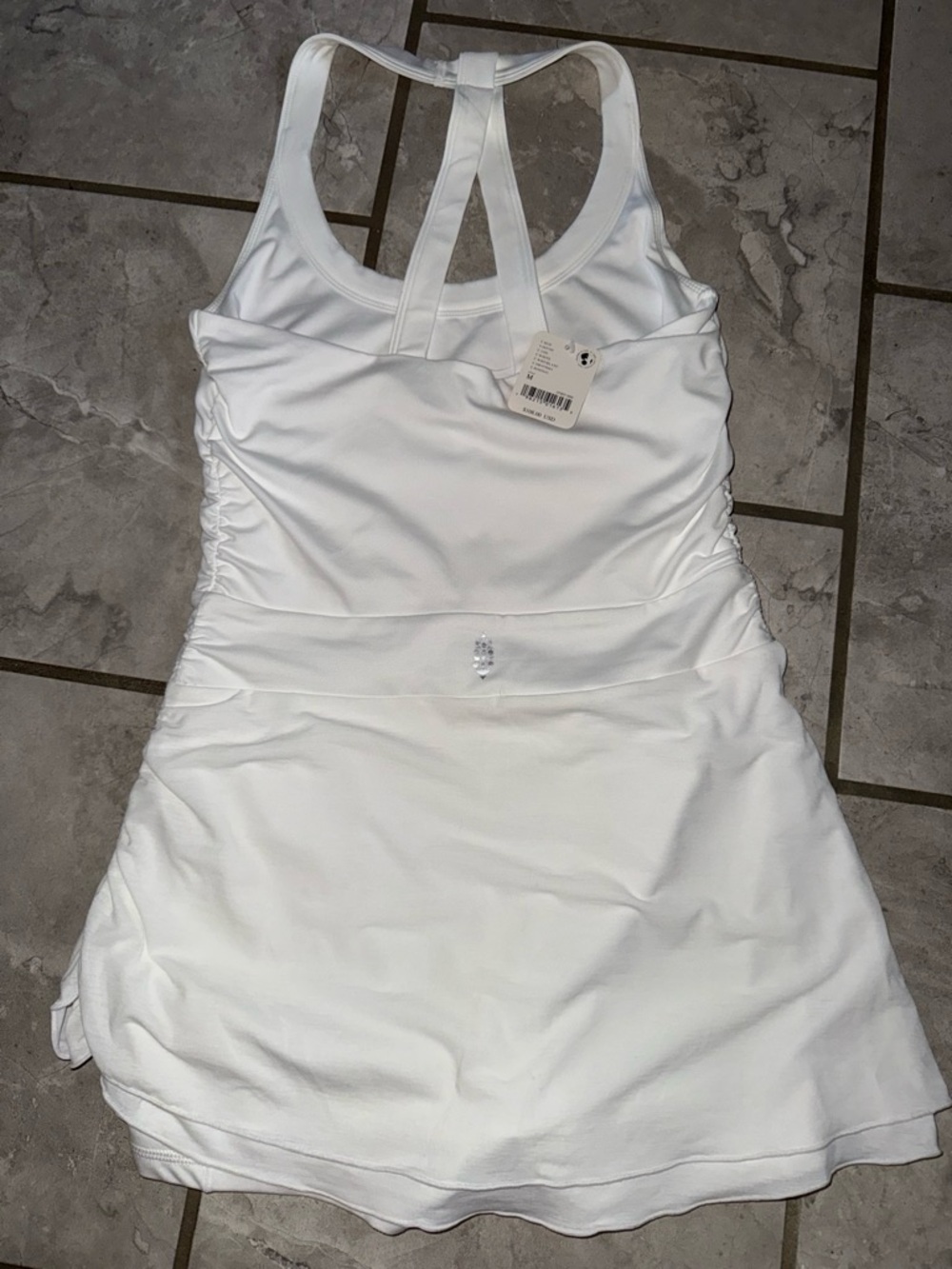 FP Movement by Free People White Halter Ruched Tennis Dress NWT original 108 - Picture 3 of 4